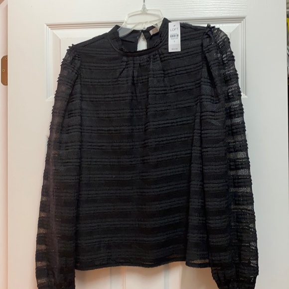 LOFT Tops - NWT Black Loft Blouse